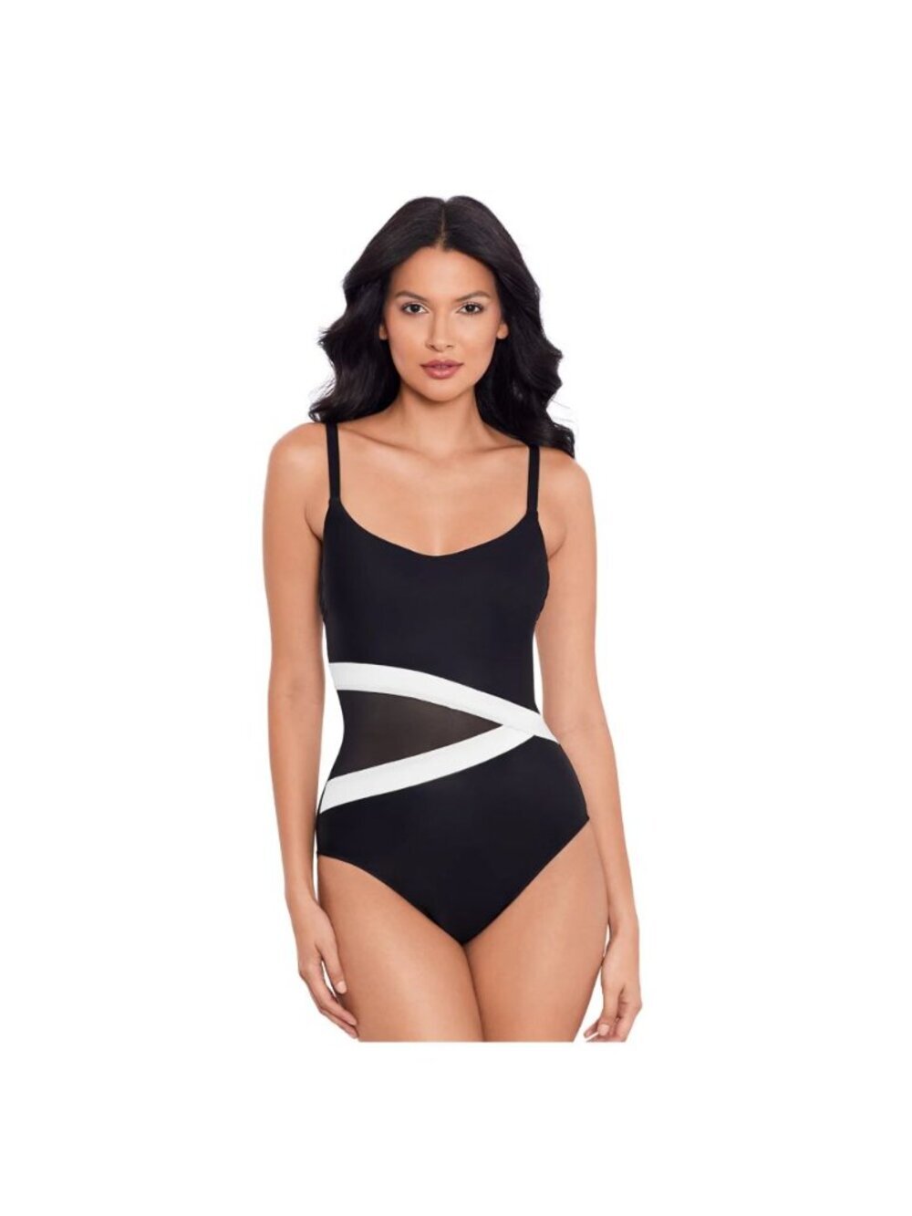 Miraclesuit Spectra Lyra Underwire One Piece Swimsuit Women’s Size 10 Black